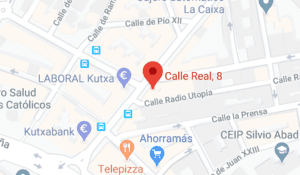 mapa de ubicacion de la clinica dental menendez en la calle real 8 de san sebastian de los reyes 28073. Madrid